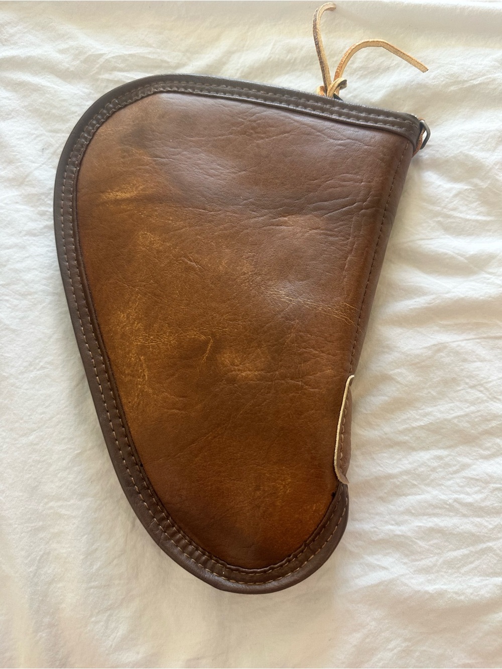 Men's Brown Leather Pistol Case - Classic Protective Carry